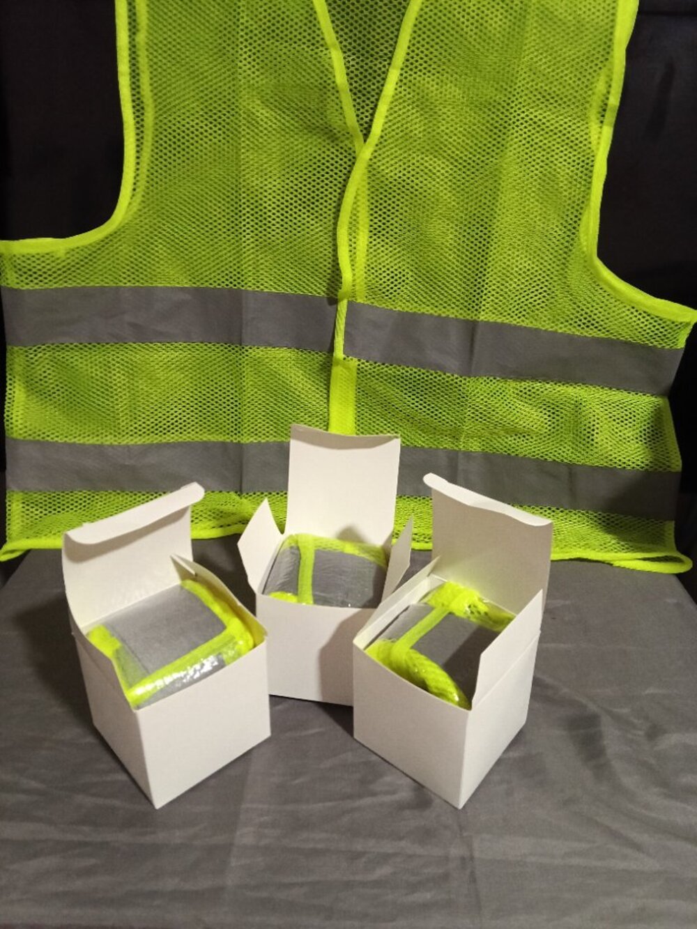 3 Pack of High-Visibility Safety Vest - Neon Yellow with Reflective Stripes